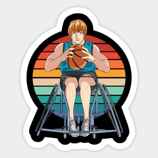 Wheelchair Basketball Player Sticker